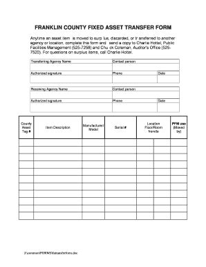 Asset Transfer Form