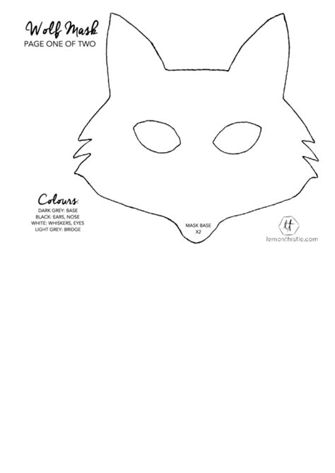 Wolf Mask Template Clashing Pride