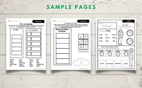 Executive Functioning Skills Worksheets