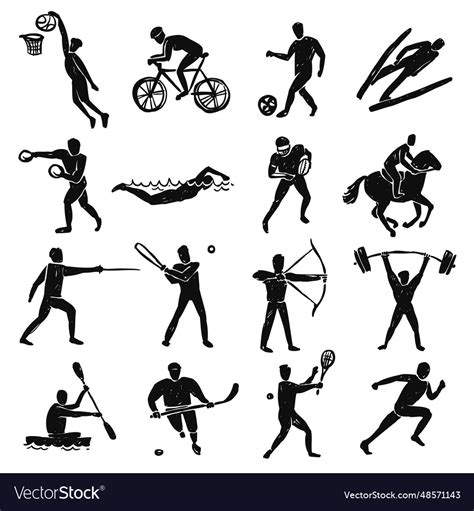 Sport sketch people set sport sketch people set Vector Image