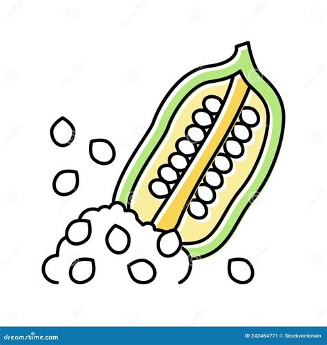 Sesame Nut Color Icon Vector Illustration Stock Vector - Illustration