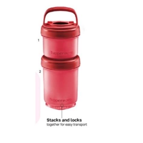 Tupperware Stacking Thermal Flask Purple Hot Cool 350ml 475ml Twist N Snack Duo Set 200ml 350ml