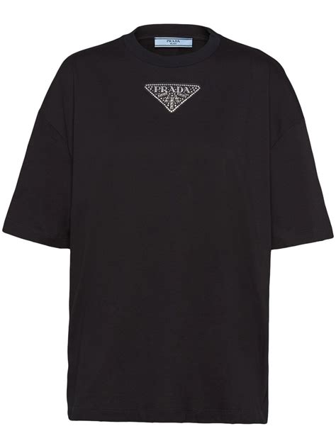 Prada Embroidered Logo T Shirt Farfetch