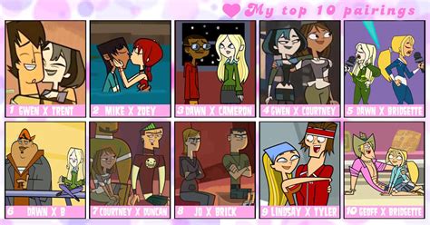 My Favorite Total Drama Couples by corbinace on DeviantArt