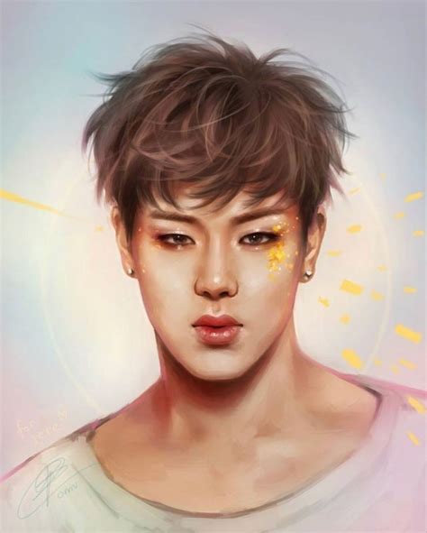 Monsta X Shownu Kpop Fanart Pop Group Male Sketch Fan Art Heart Hearts