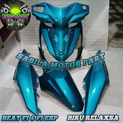 Jual Cover Full Body Halus Honda Beat Fi Biru Relaxa Bubble