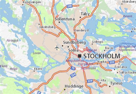 Map of Solna - Michelin Solna map - ViaMichelin