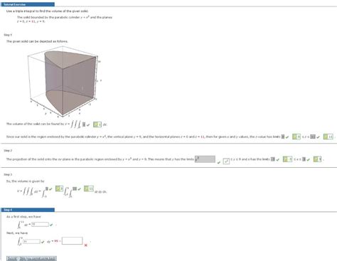 Solved Use A Triple Integral To Find The Volume Of The Given Chegg