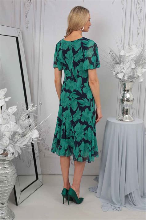 Jade Julianna Floral Print Chiffon Dress Roman Uk