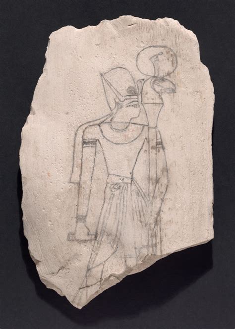 Ostracon with a Drawing of a King | The Art Institute of Chicago