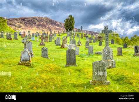 Cemetery Scottish Highlands Stock Photo Alamy