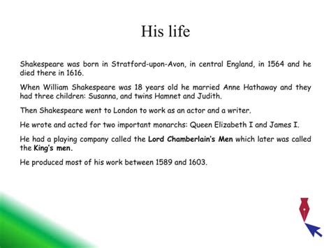 William Shakespeare Ppt