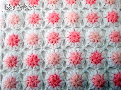 Crochet Baby Blanket Pattern. flowers in the Clouds Puff Flower Blanket ...