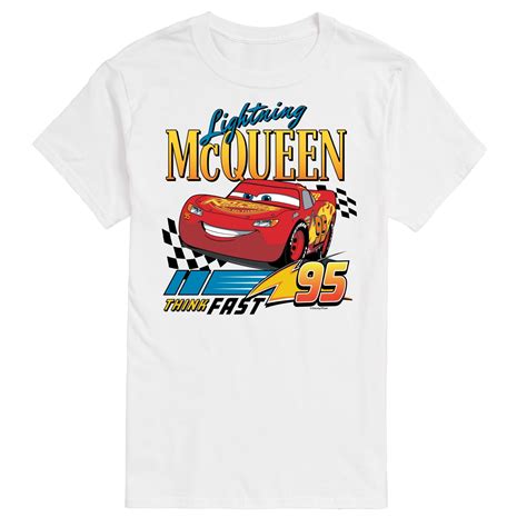 Disney S Cars Lightning Mcqueen Think Fast Men S Short Sleeve