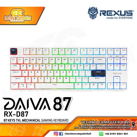 REXUS DAXA M71 CLASSIC White Mechanical Blue Switch Gaming Keyboard