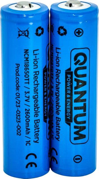 Набор аккумуляторов литий-ионных Quantum Li-ion NCM18650 2600 мА/ч 1С с ...
