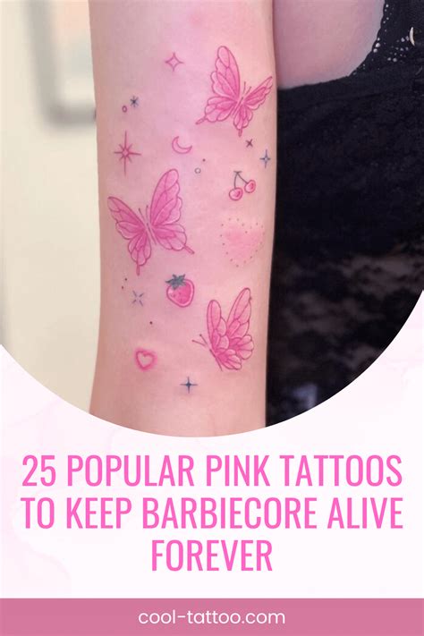 25 Popular Pink Tattoos To Keep Barbiecore Alive Forever