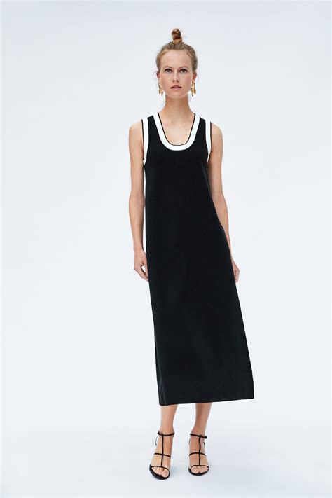 Image 1 Of Dress With Contrasting Piping From Zara Zara Woman Dress