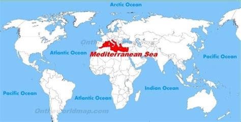 Mediterranean Sea World Map