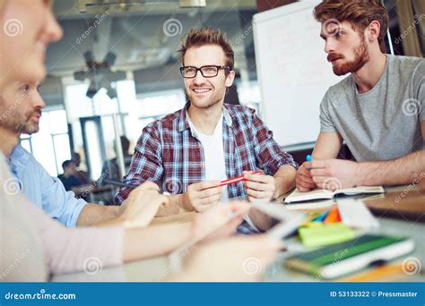 Happy Manager Stock Photo Image Of Employee Meeting 53133322