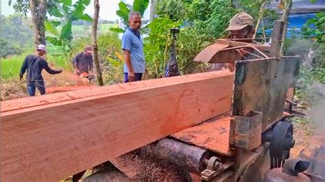 Gergaji Mesin Kayu Mahoni Yang Sangat Istimewa Serkel Rakitan Youtube