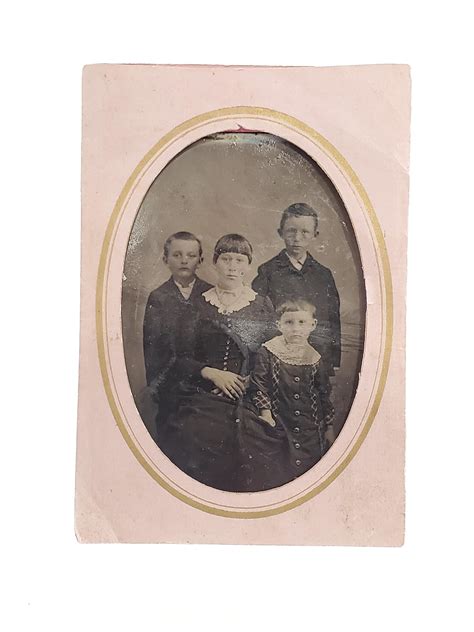 Lot - (3) Antique Tin Type Portraits