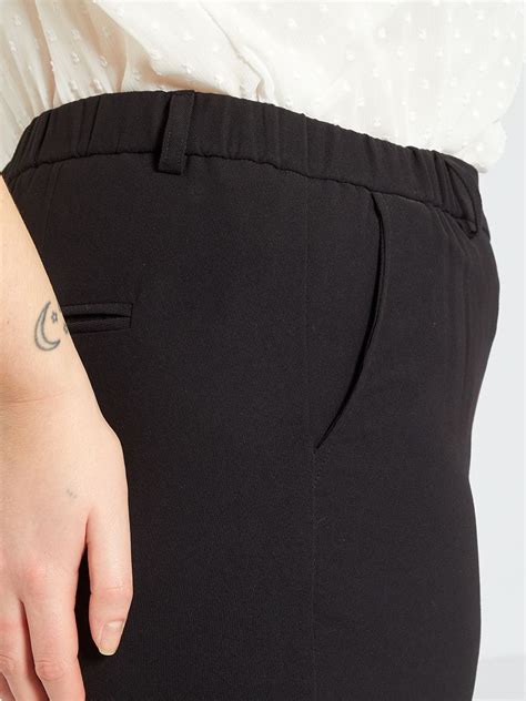 Pantalon Large Fluide Noir Kiabi