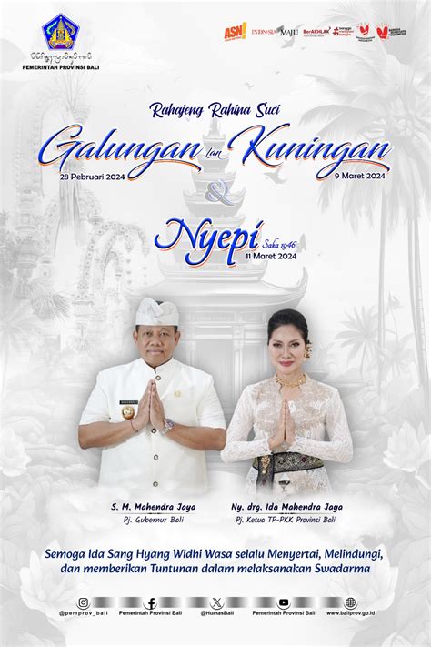 Pemerintah Provinsi Bali Mengucapkan Selamat Hari Raya Galungan Dan