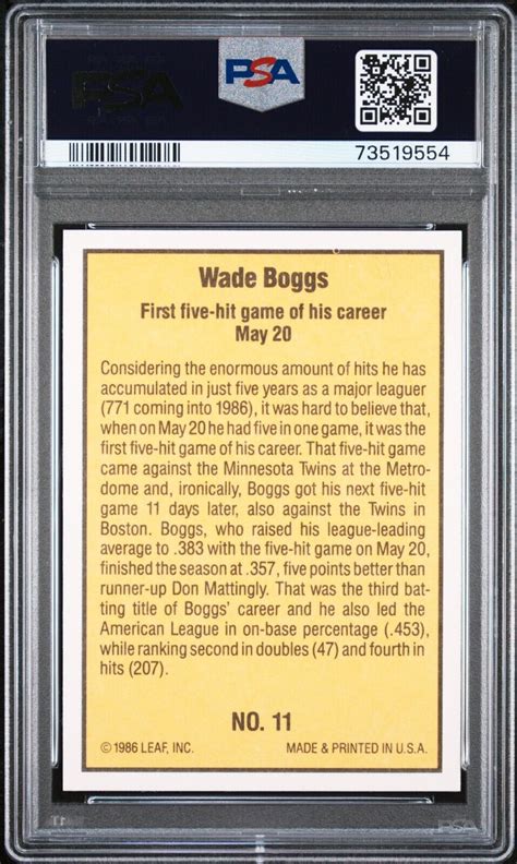 Donruss Highlights Wade Boggs For Sale Online Ebay