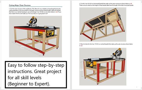 Mobile Miter Table Saw Workbench Plans Instant Pdf Etsy Australia