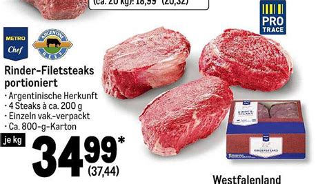 Metro Chef Rinder Filetsteaks Portioniert Angebot Bei METRO 1Prospekte De