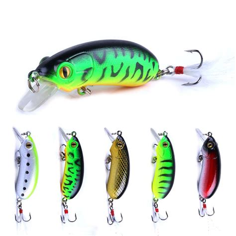 Mua Hengjia Pcs Hard Crankbait D Fake Fishing Lure Cm G Feather