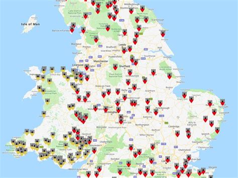 Map Of All Castles In The Uk Screenshot Of The Map Castles In