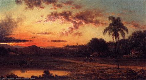 Reproduções De Pinturas Sunset A Scene in Brasil 1864 por Martin