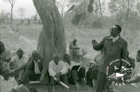 Saha South African History Archive Zambia Supporters Sitting Under