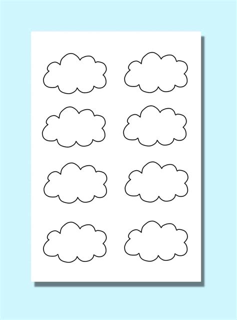 Looking for a Cloud Template? 10 Free Printable Cloud Templates for ...