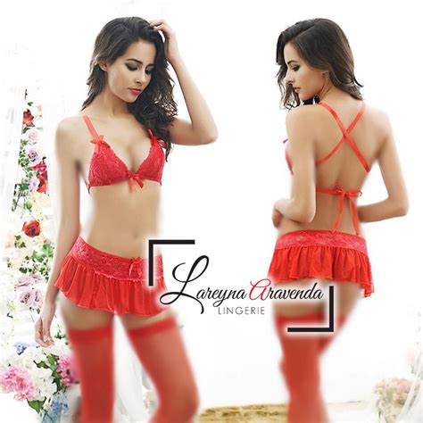 Jual Set Lingerie Rok G String Seksi Model Costume Bikini Lg