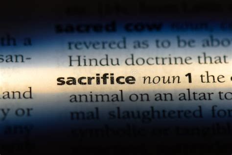 Sacrifice Stock Photo Image Of Word Text Dictionary 126616446