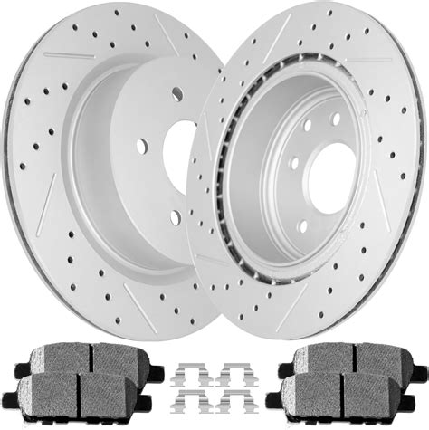 Acb Zone Ceramic Brake Pads And Rotors Kit Rear Drilled