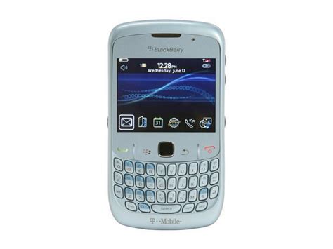 BlackBerry Curve Frost Blue Unlocked GSM Bar Phone W Qwerty Keyboard