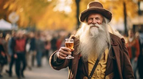 Premium Photo | Man drinking beer at oktoberfest