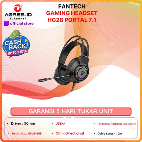 Jual Fantech Gaming Headset HG28 PORTAL 7 1 Kota Surabaya Agres ID