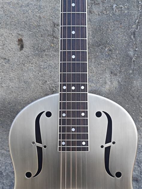 Single Cone Duolian Matt Chrome Bell Brass Resonator Guitar Aiersi Guitar