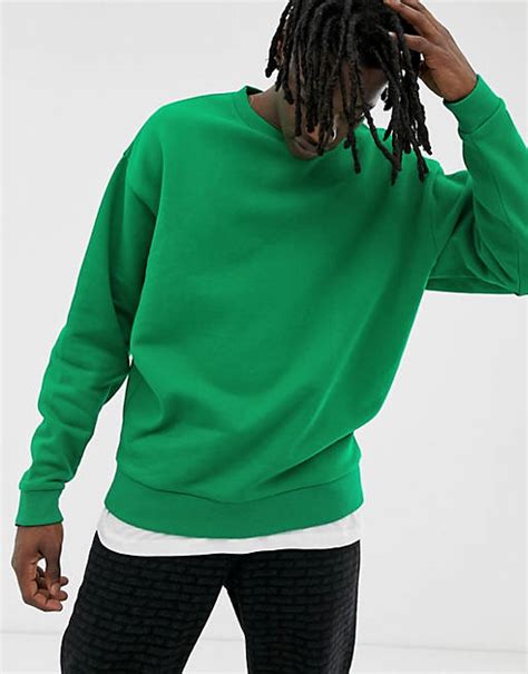 Asos Design Oversize Sweatshirt In Grün Asos