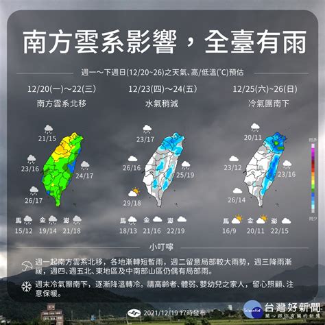 一張圖秒懂本週天氣 這兩天冷氣團再下 蕃新聞