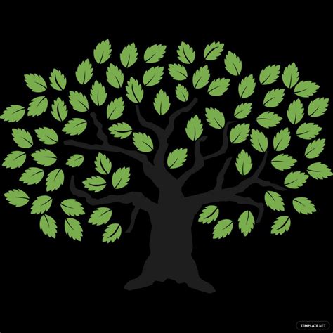 Green Tree Silhouette in PSD, Illustrator, SVG, JPG, EPS, PNG ...