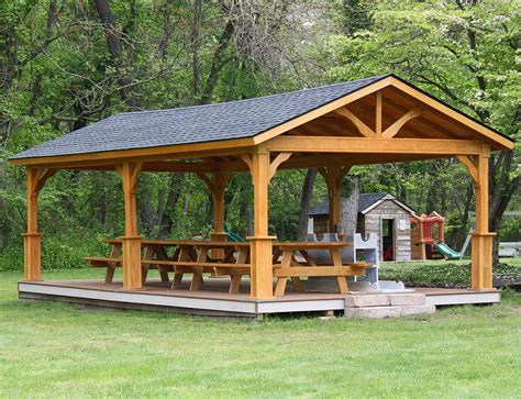 Wood And Vinyl Pavilions Pine Creek Structures