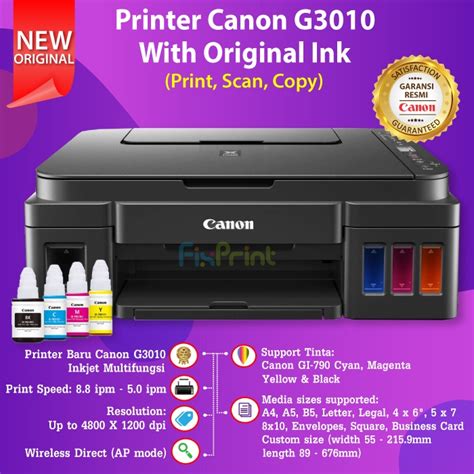 Jual Printer Canon Pixma G G Wireless Print Scan Copy Wifi New