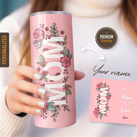 I Love You Mom Tumbler Personalized Mothers Day Mug Custom Mother