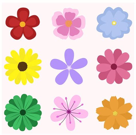 Mano Flores Dibujado Vector Premium